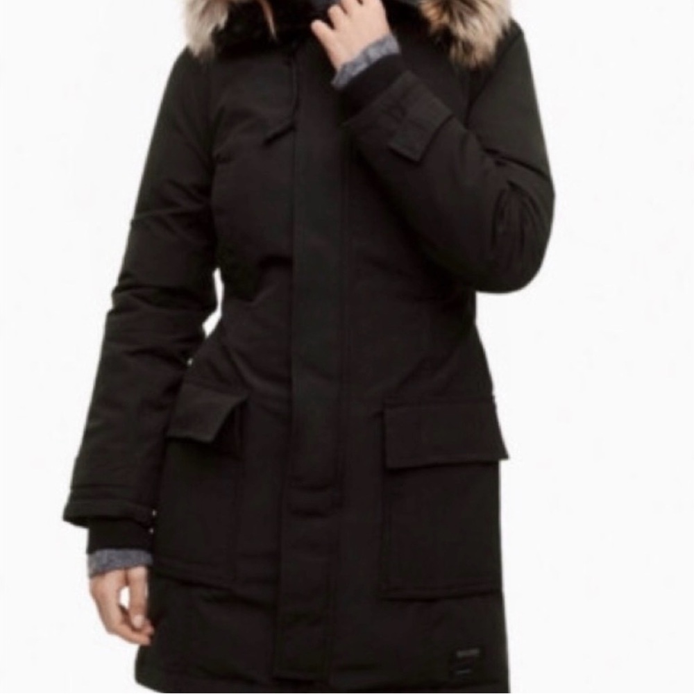 Aritzia Black Parka Coat